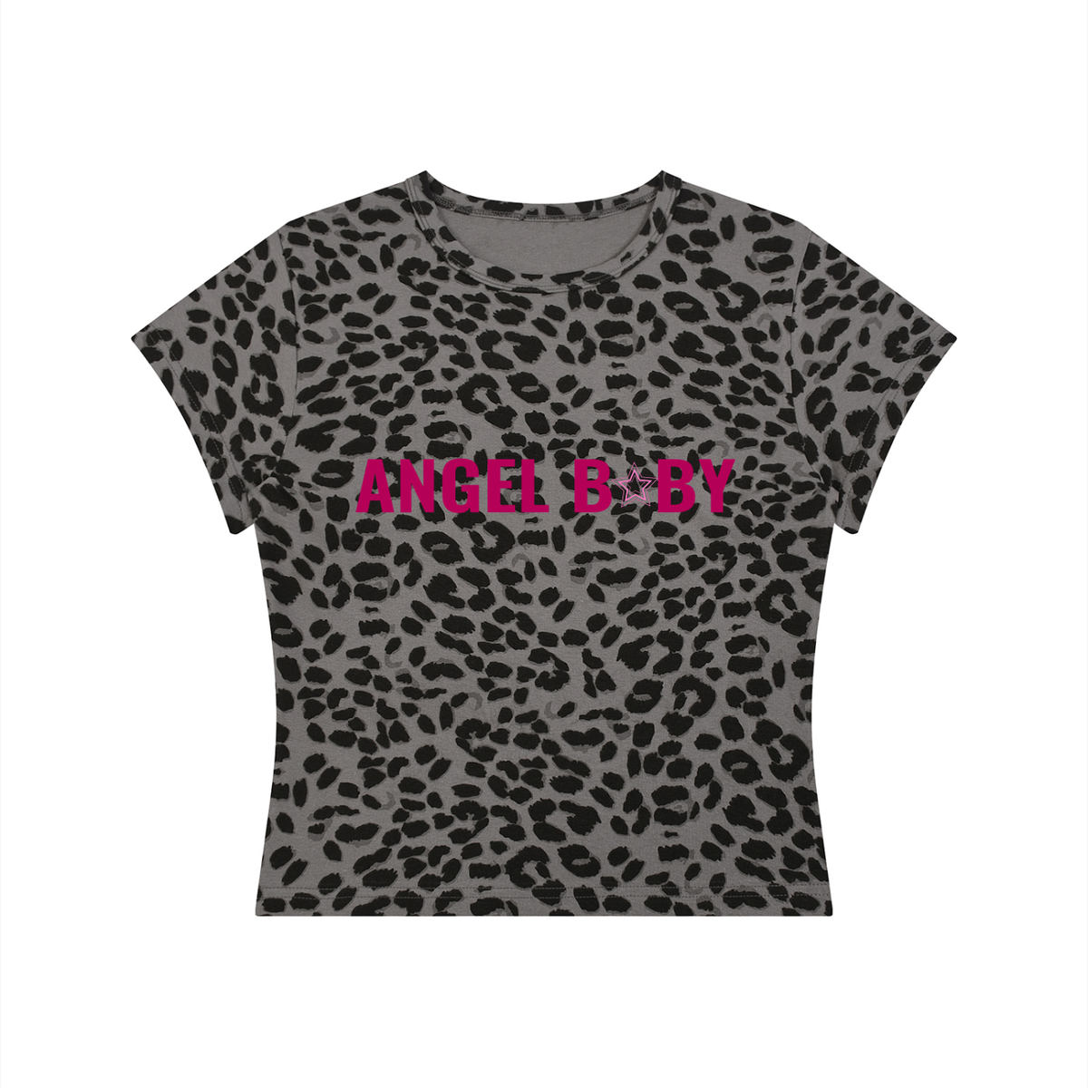 Y2K Leopard Crop T-Shirt