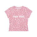 Y2K Leopard Crop T-Shirt