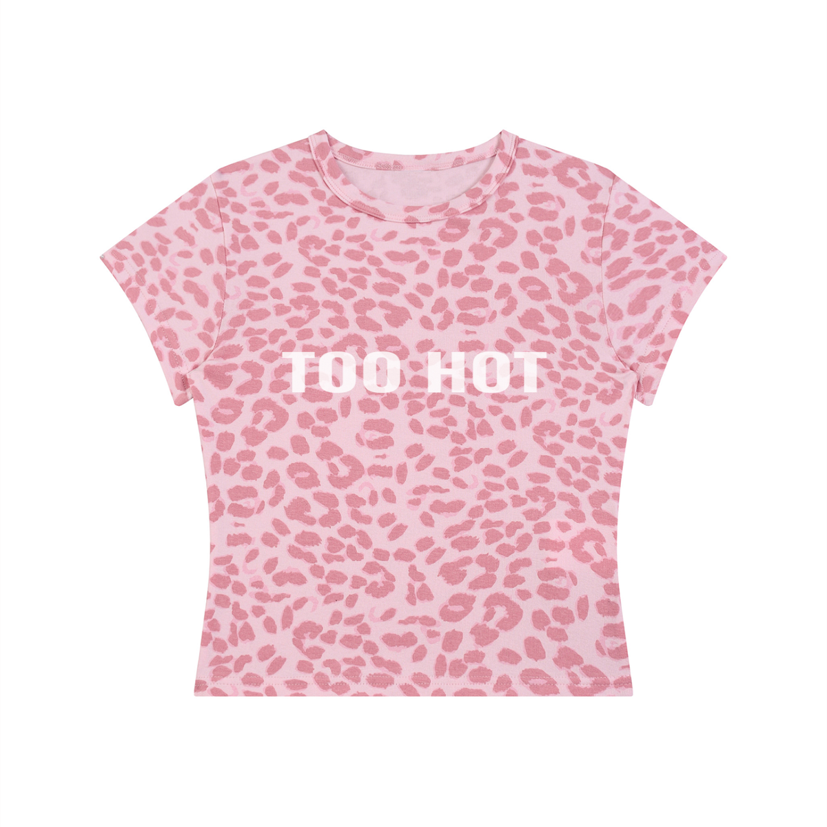 Y2K Leopard Crop T-Shirt