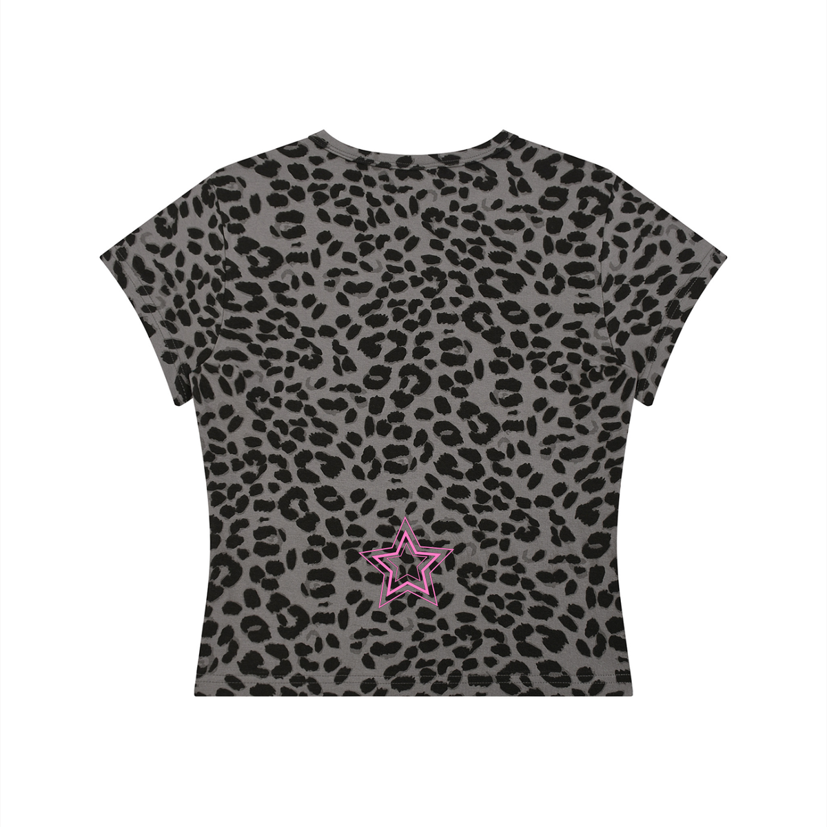 Y2K Leopard Crop T-Shirt