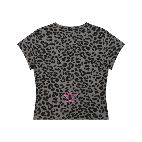 Y2K Leopard Crop T-Shirt